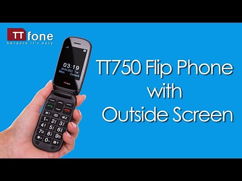 TTfone Lunar TT750 - Big Button Flip Folding Mobile Phone with External Screen