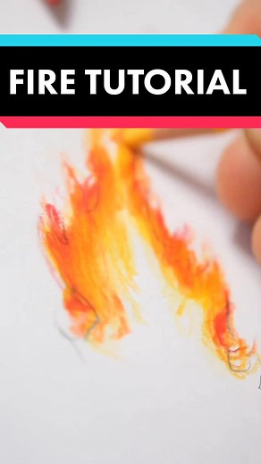 How to draw fire #fyp #tutorial #drawing #draw #artwork #art #simpledrawing