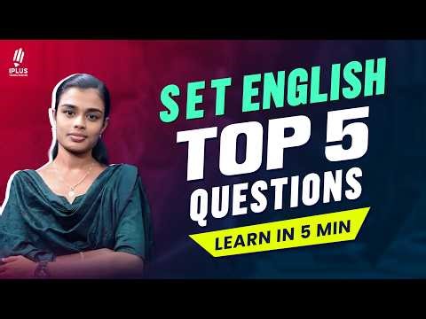 SET English | Top 5 Questions മനസ്സിലുറപ്പിക്കാം | #mcqseries | Part 4