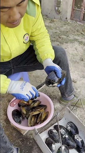 Opening the Giant Clam, Discovering a Surprise!