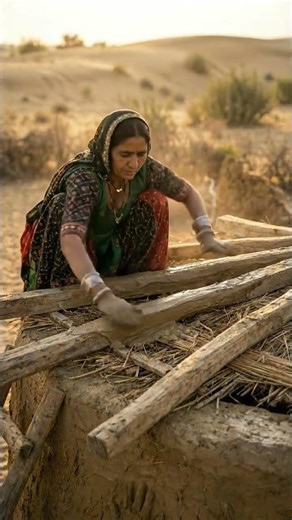 desertFrom Sand to Shelter ✨ How Thar Desert Women Build Mud Houses | 500-Year Tradition