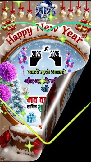 1 जनवरी 🎊 नया साल 2026💐हार्दिक शुभकामनाएं स्टेटस#wish#watsappstatus#shorfeed#short#video#viral#2026