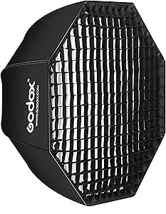 Godox SB-UE 32"/80cm Umbrella Octagon Softbox Reflector with Honeycomb Grid for Speedlight Flash (Bowens Mount)