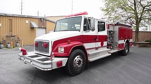 For Sale! 1997 Freightliner/Pierce Rural 1250/1000 Pumper, $78,000. This unit has a 4-door cab with five seats, is powered by a Cummins 8.3L 300 HP diesel engine, Allison automatic transmission, and has a 1000-gallon poly tank. For pictures and complete specs, click here: https://goo.gl/Eekt4e, or call 866-238-6688 to inquire! Great condition! | Command Fire Apparatus LLC - Used Fire Trucks