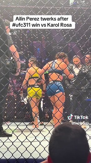 Ailin Perez twerks after #ufc311 win vs Karol Rosa #ailinperez #uf | ailin pérez
