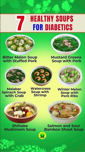 7 Healthy SOUPS for People with DIABETES #diabeticmeals #shortsfeed