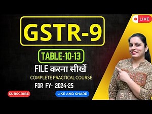GSTR-9 Table 10–13 Explained | Complete Annual Return Guide
