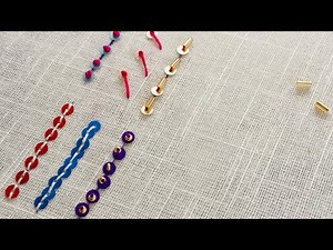 Beads Embroidery Basic Stitches | Hand Embroidery bead work tutorial—part 1