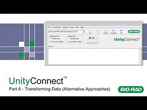 Bio-Rad UnityConnect Training - Part 6 - Transforming Data (Alternative Approaches)