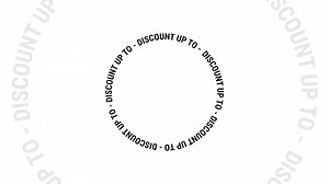 Download Simple discounted up to animation with circular writing. Holiday sale concept, banner business, marketing and advertising. 4K motion graphics for free
