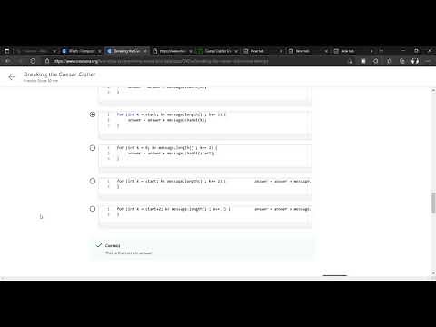 Breaking the Caesar Cipher Coursera (Part2) Week1