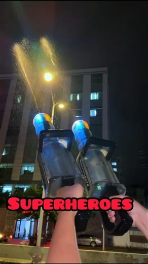 Super Hero Water blaster Fighter Gun 👽#shorts #superhero #superman #ironman #shotgunhandcam #toys