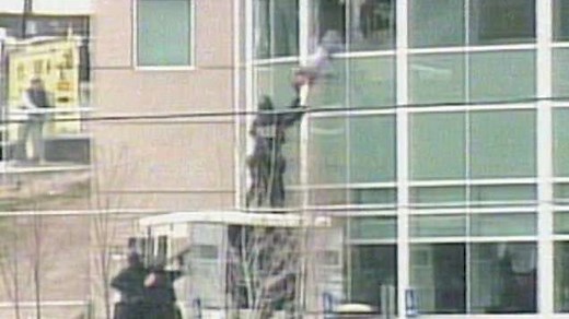 Student pulled from window after shooting at Columbine