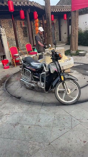 The mill donkey is retired.