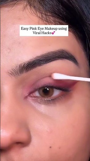 Easy eye makeup with q tip#shortsviral #shorts #makeuphacks