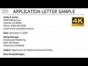 How To Write Application Letter with Sample and Explanation | Writing Tutorials