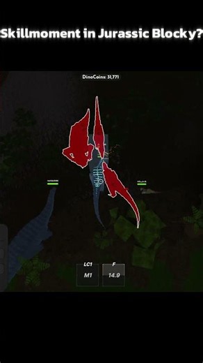 Skillmoment in Jurassic Blocky #24 #jurassicblocky #dinosaur #jurassic #roblox #gaming #dinosaurs
