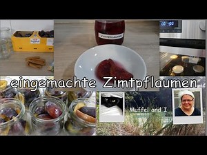 eingemachte Zimtpflaumen, Pflaumen und Zwetschgen haltbar machen