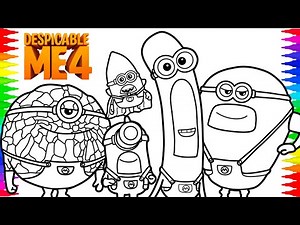 Despicable Me 4 Mega Minions Coloring Page