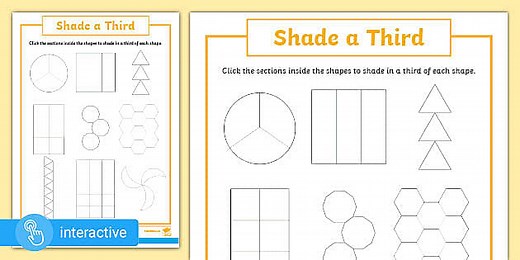 Interactive PDF: White Rose Maths Supporting Year 3: Spring Block 5 Fractions: Recognise a Third (Year 2 Revision)