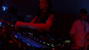 Some of you might be disappointed, cause in this video the DJ is simply playing, mixing, equalizing, focused on her work. No dancing, no jumping, no lip-syncing, no dramatic performance. Just a DJ doing what I believe the job truly is: delivering the music. Yes, this deep meaninful profession has become a “performative act”, a product, getting the crowd to jump to the beat higher and higher. I’ve done that too, I used to be the one jumping in the crowd so many times (still do it from time to tim