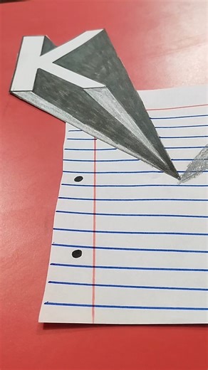 Amazing 3D letter (K) #catchcreativeideaswithanju12 #realillusion #alphabet #illumination #art