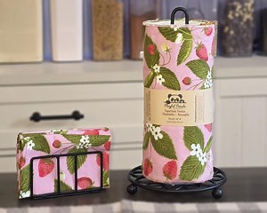 Strawberry Flannel Reusable Towels: 10x12" Paperless Kitchen Wipes - Etsy