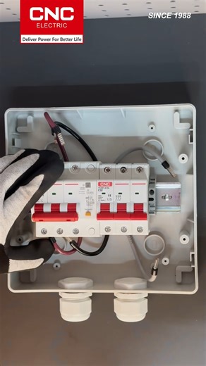 CNC Electric on Instagram: "YCX8-BS AC Box Installation Guide: Wiring and assembly of YCB7LE-63 RCBO, YCB7-63N MCB, terminal blocks. #electricalinstallation #electricalwiring #CircuitProtection #electrical #distributionbox #ElectricalSafety #cncelectric"