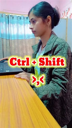 Increase font shortcut key | Text ko bada kaise kare | Text ko chota kaise kare | #trending #viral