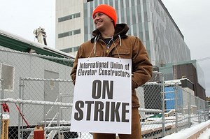 International Union of Elevator Constructors hit the picket line