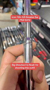 Icon 12” 3/8 Breaker Bar Big thanks to @noahgiesler24 for this opportunity #tools #mechanic #toolbox #shop #break #tech #toolsrus #harborfreight #bluecollar #affordable | Tools R Us