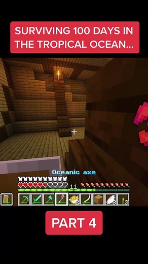 I Survived 100 DAYS in the TROPICAL OCEAN in Minecraft… #minecraft #hardcore #letsplay #cfg #fyp #100days