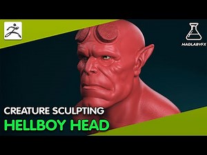Sculpting Hellboy's Head in ZBrush – Timelapse from Scratch
