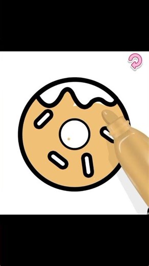 Super Easy Colouring donut forKids#kidspainting#coloursforkids#colouringvideo#donutforkid#donutvideo