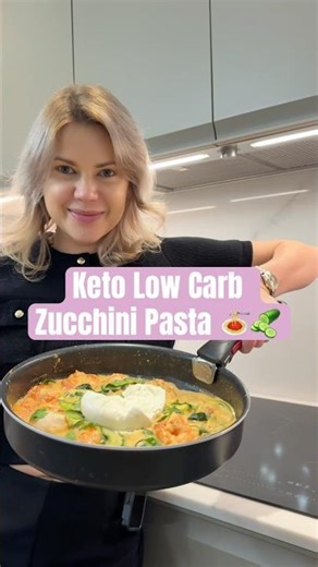 Keto Low Carb Zucchini Pasta #keto #ketorecipes #lowcarb #lowcarbrecipes #highprotein #highprotein