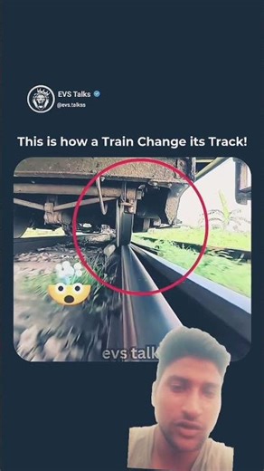 This is How a Train Changes Its Track#railway #reaction # video