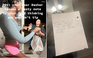 DoorDash Driver Refuses Tip, When Customer Opens the Bag She Discovers Why