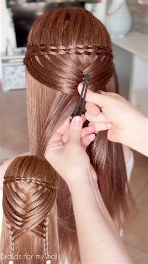 Pretty waterfall braid #hairstyle #shorts #viralvideo #braids #tutorial