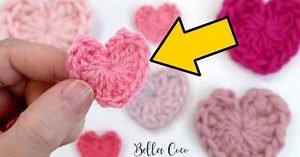 How To Crochet A Mini Heart In The Easiest Way! Super Cute!
