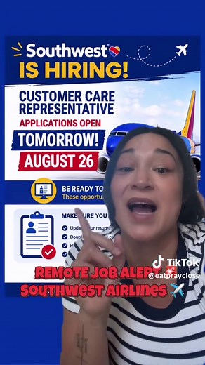 Southwest Airlines Work From Home Customer Care Jobs — Apply August 26