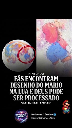 Nintendo processando Deus? O verdadeiro mistério do Lado Oculto da Lua! 🌕📞🍄😂 #astronomia #universo