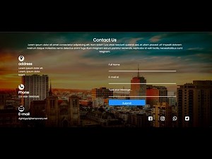 Responsive contact us page by using only HTML and CSS