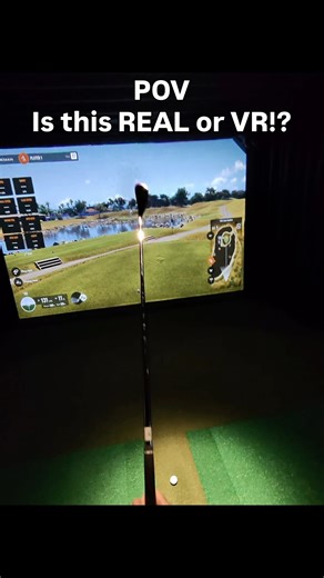 POV - Home Golf Simulator feeling so real you question reality….😳 . #trackman #golf #golfsimulator #foryou #golfaddict #pga #meta #vr #golfer #golfing #golfswing #golftips | Golf Simulator Videos