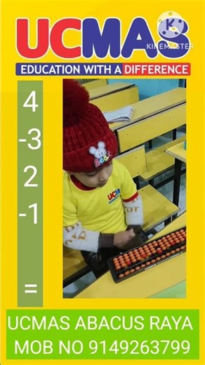 4 Year Old Child using abacus tool 1-Digit Numbers 😲 | Super Brain Power