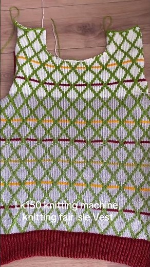 LOOK HOW BEAUTIFUL💐 A VERY EASY KNITTING STITCH, Fair isle #lk150knittingmachin #