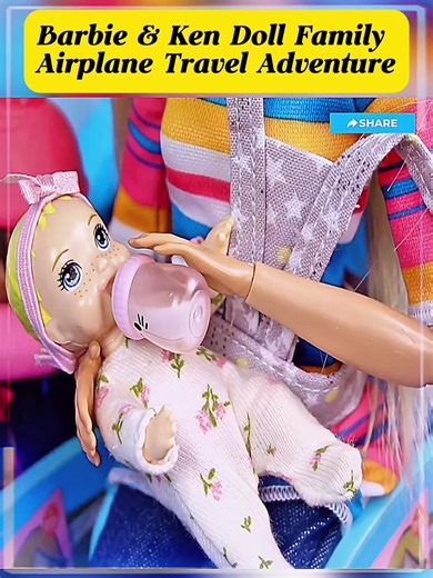 Part 2 - Barbie & Ken Doll Family Airplane Travel Adventure #barbie #titi #dolls #TitiToysAndDolls #toys