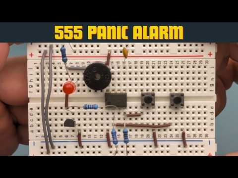 555 Timer Panic Alarm Circuit | Complete Breadboard Build