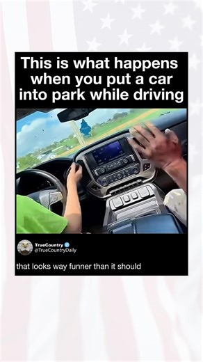 This is what happens when you put a car into park while driving