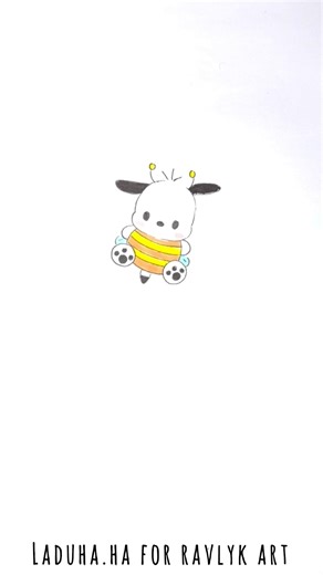 🐶 Pochacco from Sanrio 🌈🖍️ Kawaii Puppy Drawing Guide 📺✅ #shorts #drawing #RavlykArt