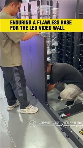 Professional leveling procedure for large scale LED display integration